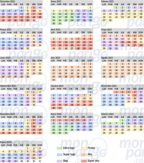 Calendarios De Precios Disneyland Paris 2023 2024 Eurodisney