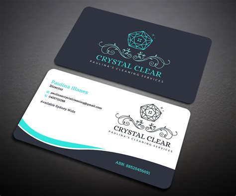 When designing a new business card there is a fine line between adding too much and too little information. Elegant, Feminine, Cleaning Service Business Card Design ...