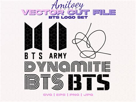 BTS Logo SVG Eps PNG Vector Cutting File For Cricut Cameo Etsy
