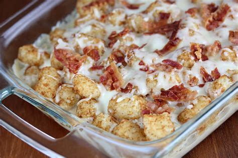 We topped it with ranch and salsa, and it was. Chicken Bacon Ranch Tater Tot Bake Recipe | BlogChef.net
