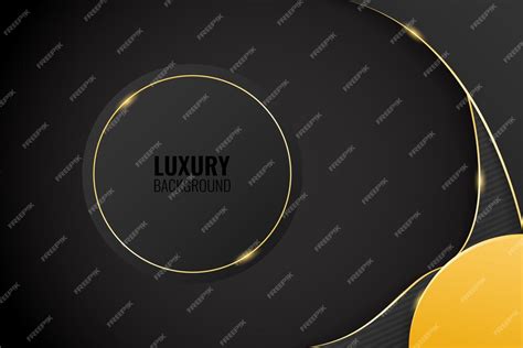 Premium Vector Modern Black Luxury Background With Shiny Golden Line