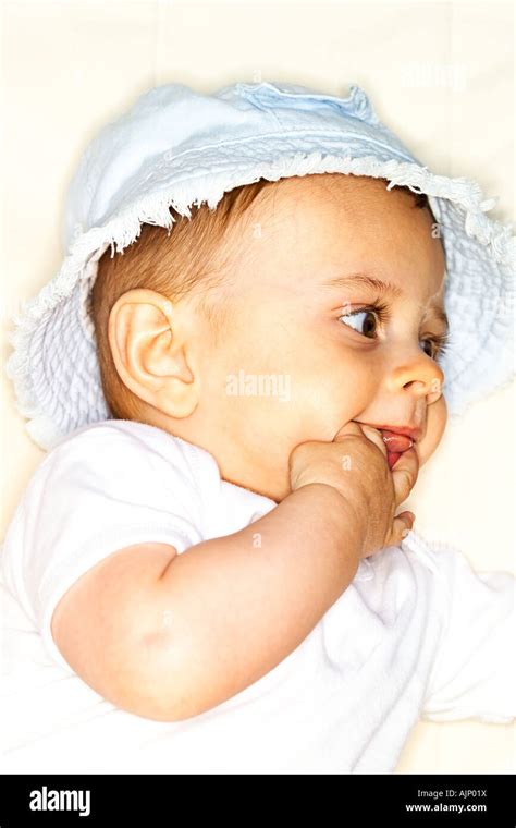 Six Month Old Baby Boy Stock Photo Alamy