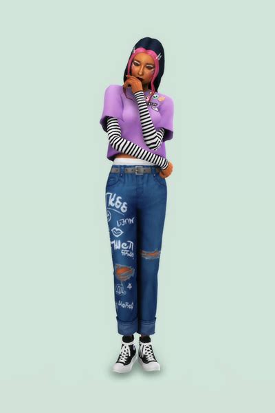 Ts4 Cc Finds Foxburries E Girl Lookbook All Hair Clips