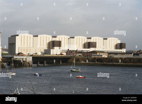 Bae Systems Submarine Factory Barrow In Furness Cumbria Viewed From