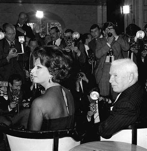 charlie chaplin and sophia loren november 1965 at a press