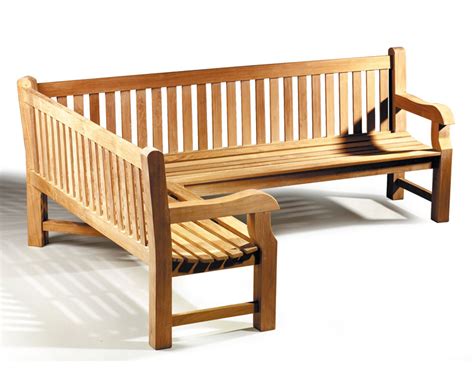 This next bench design is one that is designed to provide you with a large sitting area. Balmoral Teak Wooden Corner Garden Bench (Left Orientation ...