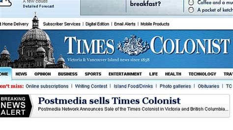 Victoria Times Colonist Sold To Bc Company British Columbia Cbc News