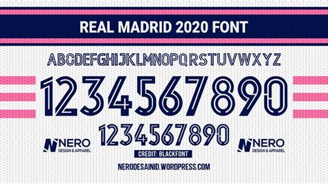 Free Download Real Madrid 2020 2021 Font Real Madrid Madrid Fonts