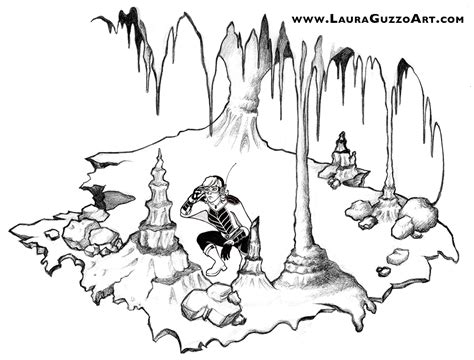Stalagmites Coloring Page Coloring Pages