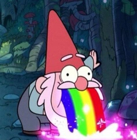 Rainbow Pukeing Gnome Gravity Falls Gnome Gravity Falls Cartoon