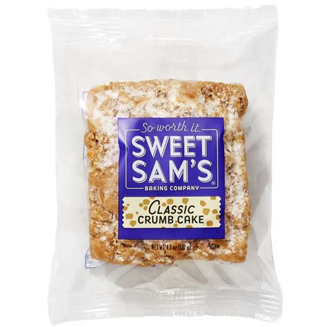 Sweet Sams Individually Wrapped Classic Crumb Cake 12case