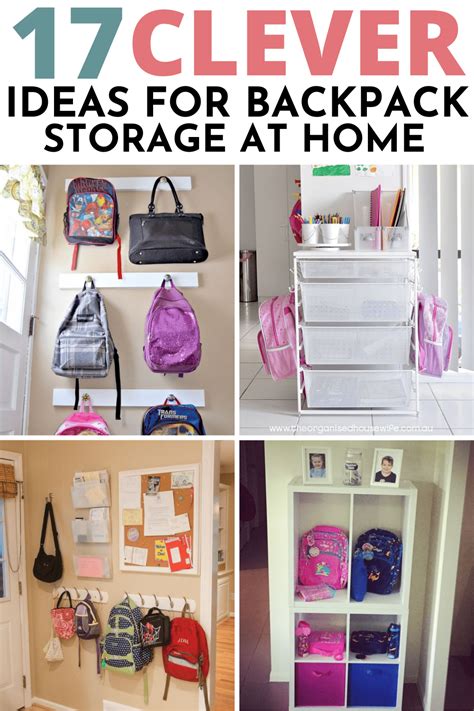 17 Clever Ideas For Backpack Storage At Home To Recreate School Run