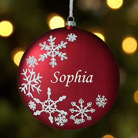 Birthstone Snowflake Ornament Personalized Christmas Ornaments