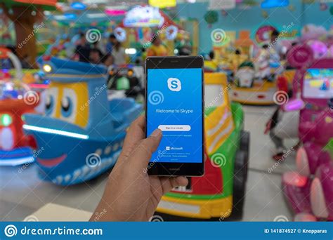 Download the latest version of skype for android. CHIANG MAI, THAILAND - JAN. 06,2019: Man Holding HUAWEI ...