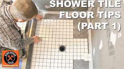 How To Tile A Shower Floor Part Layout For X Tiles Youtube