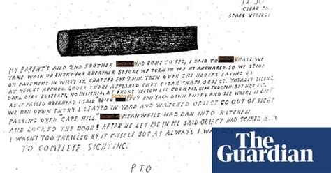 Ufo Sightings From The National Archives Uk News The Guardian