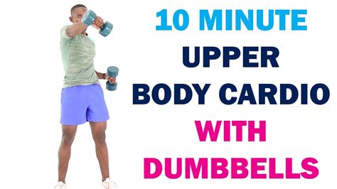 Minute Upper Body Cardio Workout With Dumbbells YouTube