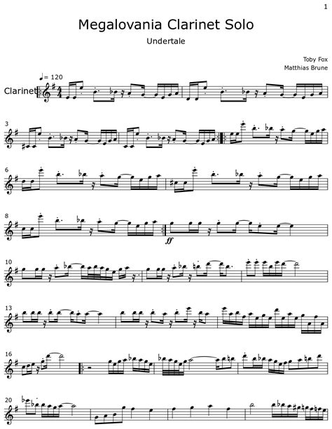 Clarinet Megalovania Solo Sheet Music Hot Sex Picture
