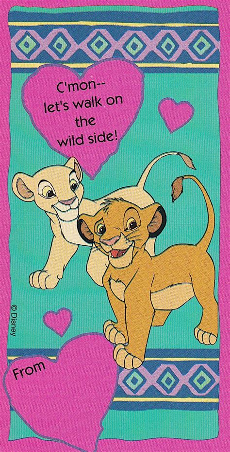 The Lion King Valentines Day Cards Simba And Nala Disney Photo