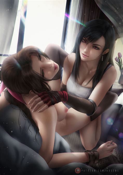 Axsens Final Fantasy Final Fantasy Vii Aerith Gainsborough Tifa Lockhart Naked Nipples