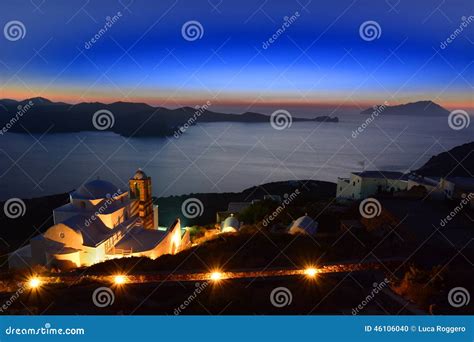 Milos By Night Cyclades Islands Greece Stock Photo Image Of Europe