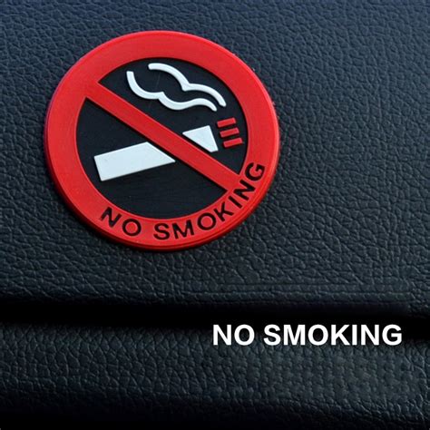 No Smoking Sign Rubber Sticker Car Vehicle Truck Do Not Smoke Round