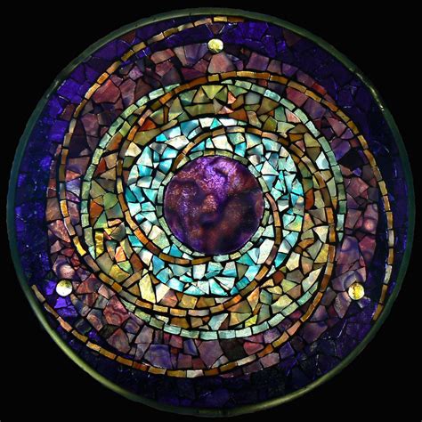Plum Planet Fused Glass Art Stained Glass Mosaic Mosaic Stained
