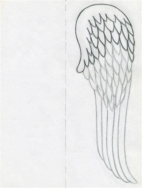 Angel Wing Pencil Drawing