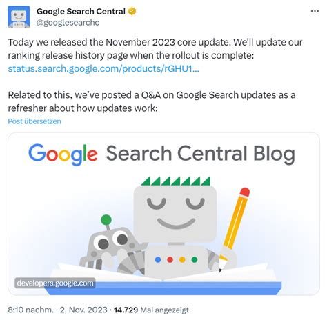 Google Rollt Das November Core Update Aus Reviews Update F R Kommende Woche Geplant Seo