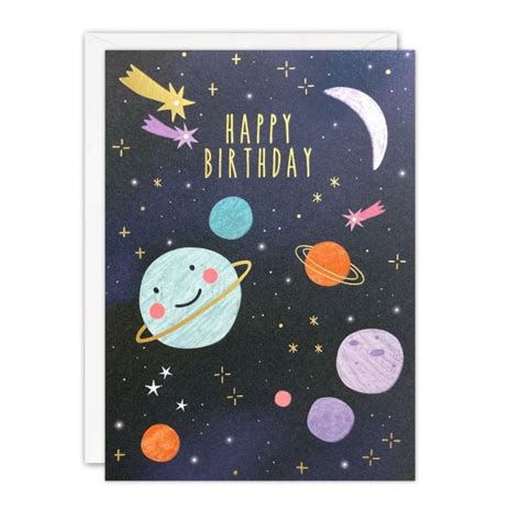 Space Birthday Card Paper Tiger