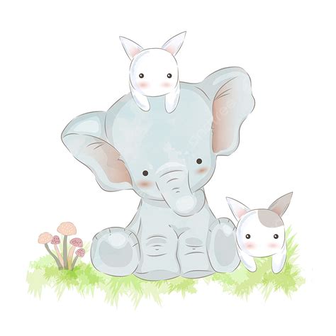 Cute Baby Elephant Vector Design Images Cute Baby Elephant