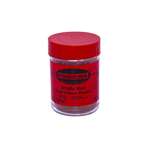 Preema Food Colouring Powder Bright Red 25g X12 Preema