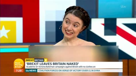 Completely Naked Anti Brexit Campaigner Shocks Gmb Viewers But