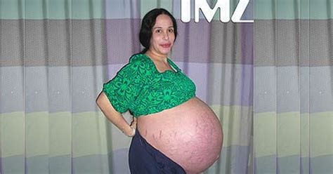 incredible pictures of octuplets mum s pregnant bump days before birth mirror online