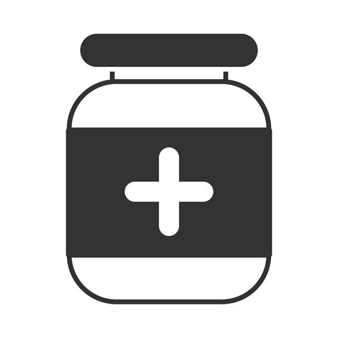 Medicine Bottle Prescription Pharmacy Silhouette Icon Design 2602603