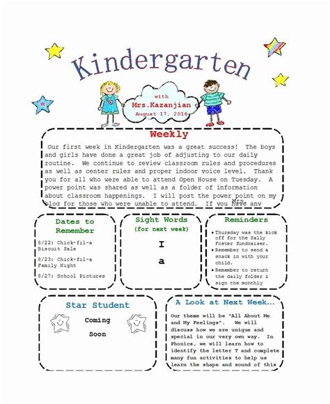 40 Free Preschool Newsletter Templates Preschool