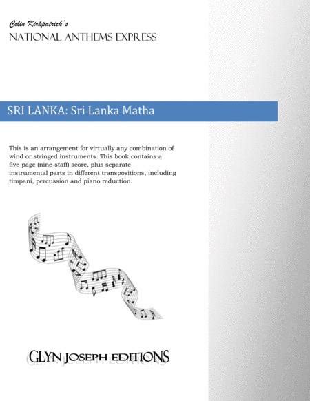 Sri Lanka National Anthem Sri Lanka Matha Sheet Music Pdf Download