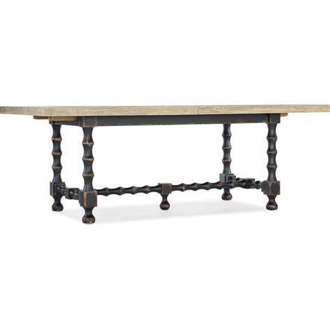 Hooker Furniture Ciao Bella Rustic Two Tone 84in Trestle Table With