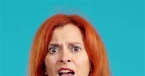 redheaded mature woman gesturing with the hands in fear stock video envato elements
