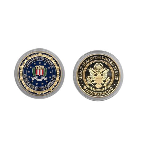Doj Fbi Federal Bureau Of Investigation Collectible Challenge Coin