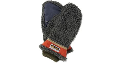 Elmer Gloves Wool Pile Mitten Khaki In Gray For Men Lyst