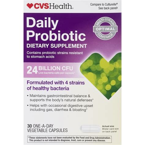 Cvs Health Probiotic Capsules Maximum Strength 30ct Generic Culturelle