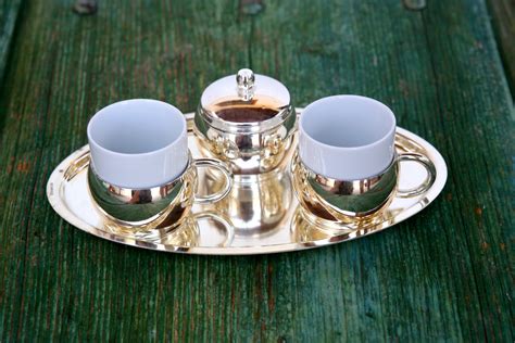 Pretty Italian Espresso Cup Set With Sugar Bowl On By Rusticitalia