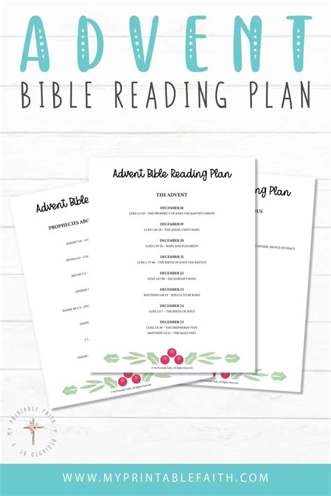 Advent Bible Reading Plan With Printable My Printable Faith