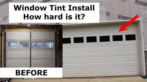 Window Tint Film Install Is It Easy Garage Door Blackout Tint Youtube