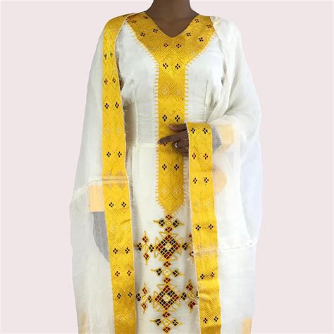 Ethiopian Dress Traditional Handmade Embroidered Habesha Clothes By Ethiopiandressshop On Etsy