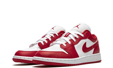 Nike Air Jordan 1 Low Gym Red White Gs 553560 611 Sneakers Heat