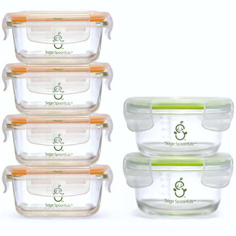 Tough Glass Baby Food Jar 6 Pack 4oz7oz Baby Food Storage