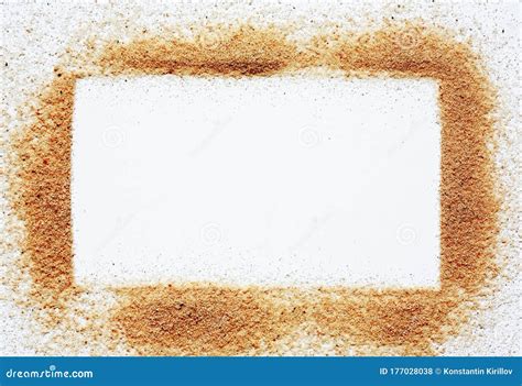 Sand Picture Frame Stock Photo Image Of Message Blank 177028038