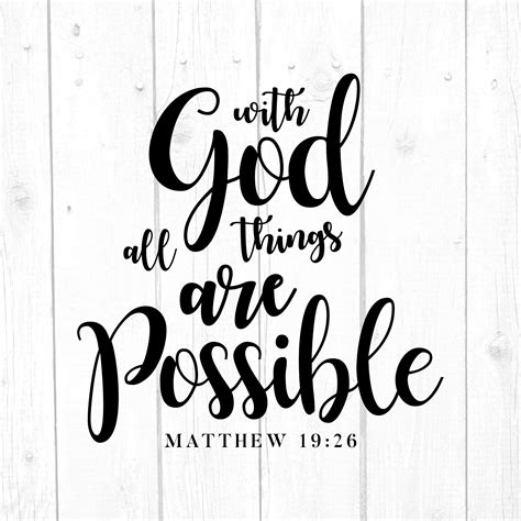 With God All Things Are Possible Svg Bible Verse Sign Bible Etsy